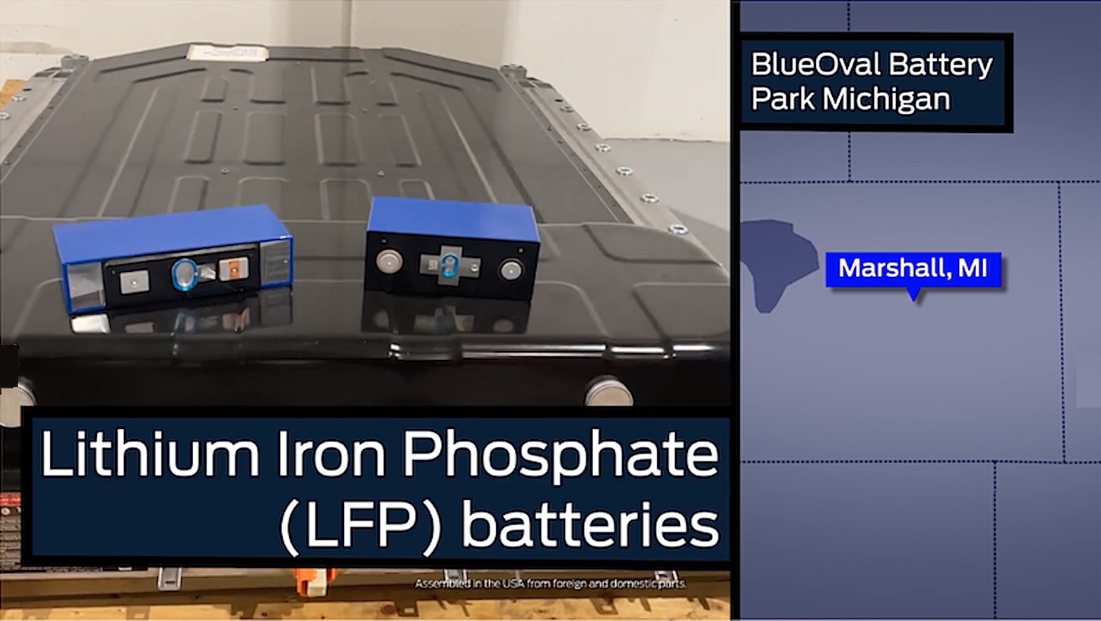 Ford EV battery plant graphic