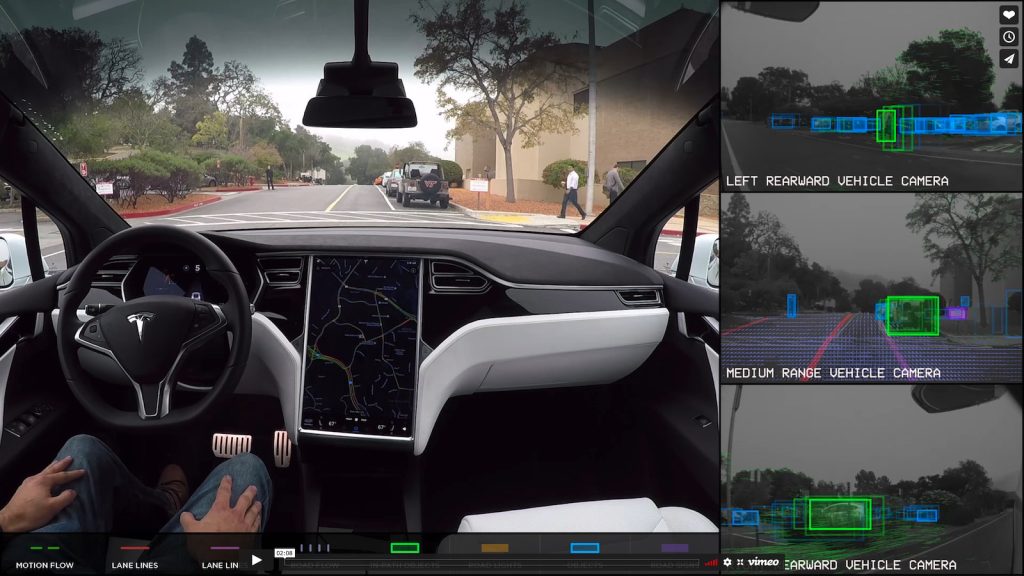Tesla Autopilot view