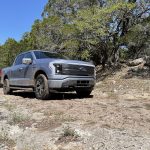2022 Ford F-150 Lightning - on rocky trail