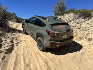 2024 Subaru Crosstrek Wilderness - climbing in sand