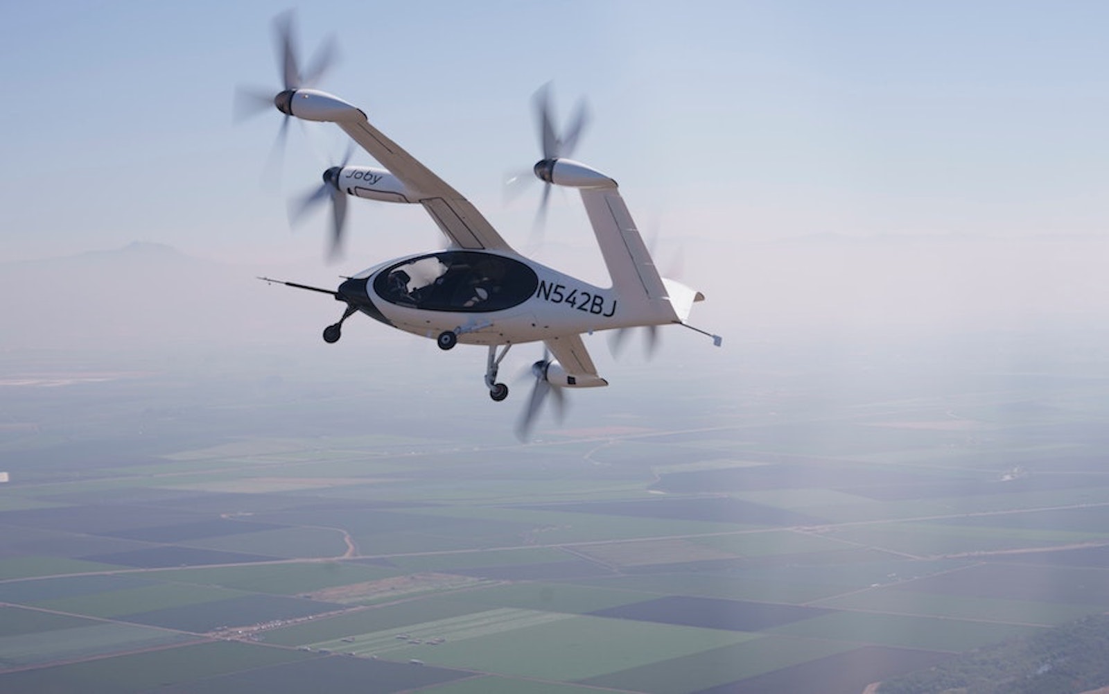 Joby eVTOL flying in air 2022