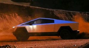 Tesla Cybertruck Driving
