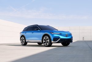2024 Acura ZDX Type S blue front 3-4 REL