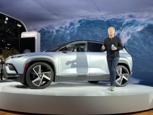 Henrik Fisker with Fisker Ocean at 2022 LA Auto Show