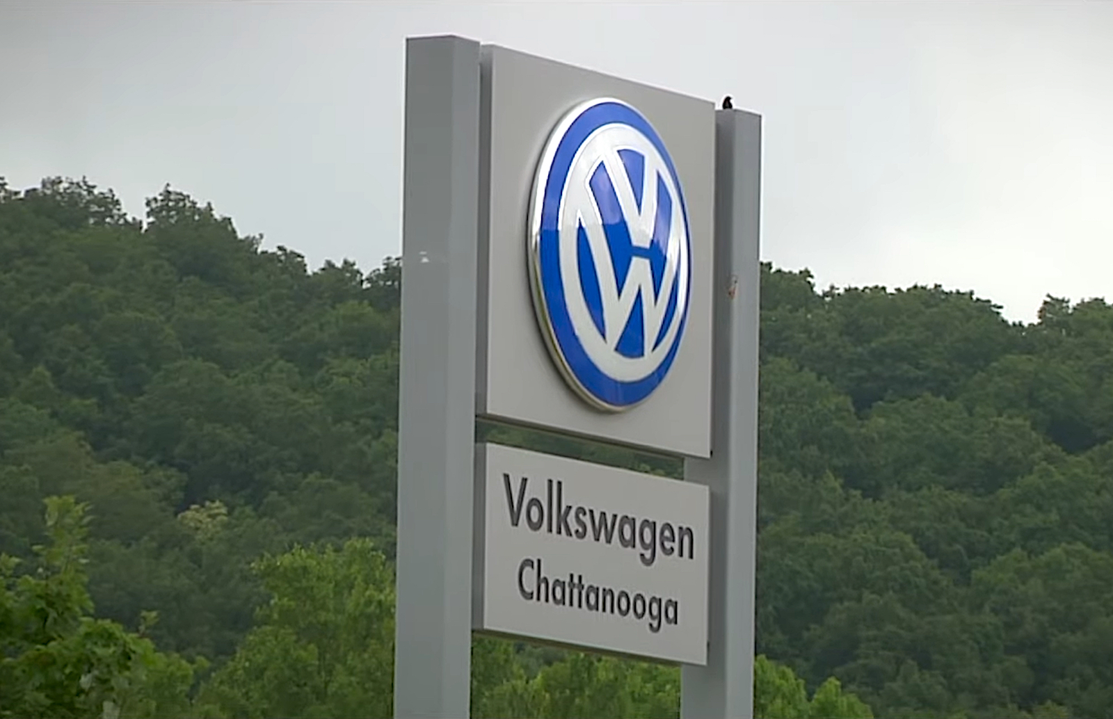 VW plant sign