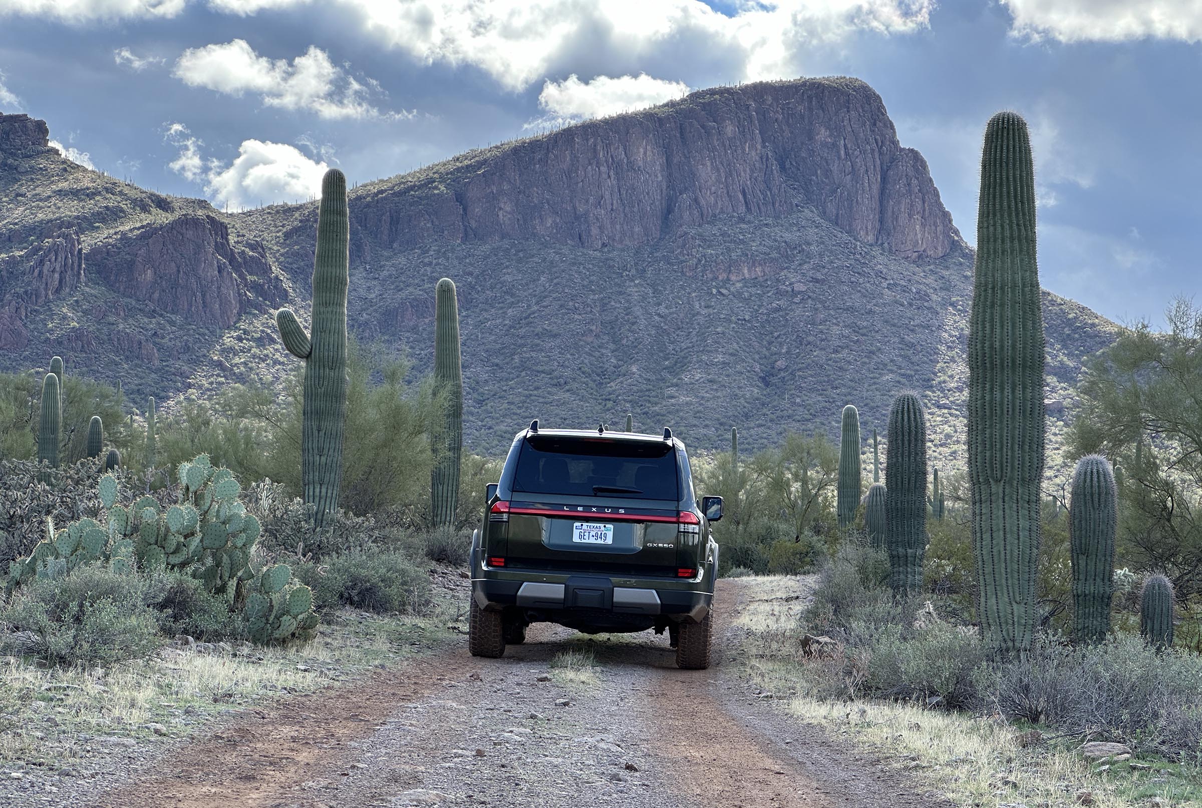 2024 Lexus GX Overtrail - mountain and cactus