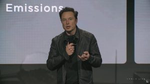 Tesla CEO Musk at semi delivery event