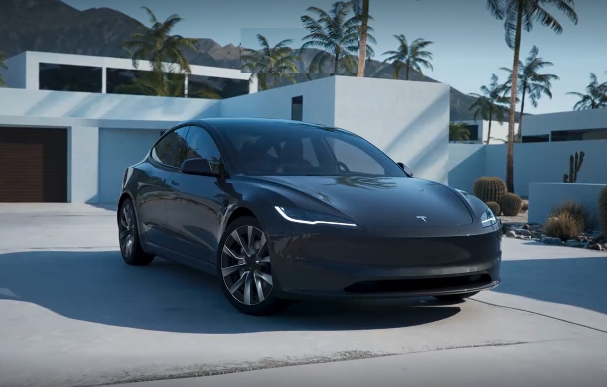 Tesla Model 3 update front 3-4