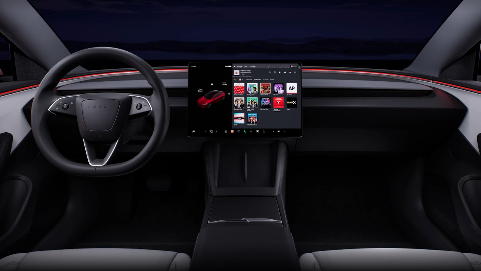 Tesla Model 3 updated interior