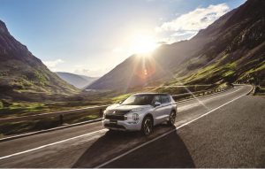 2023 Mitsubishi Outlander PHEV driving mtns REL