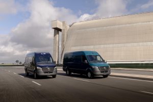 2024 Mercedes-Benz eSprinter - 2 vans driving REL