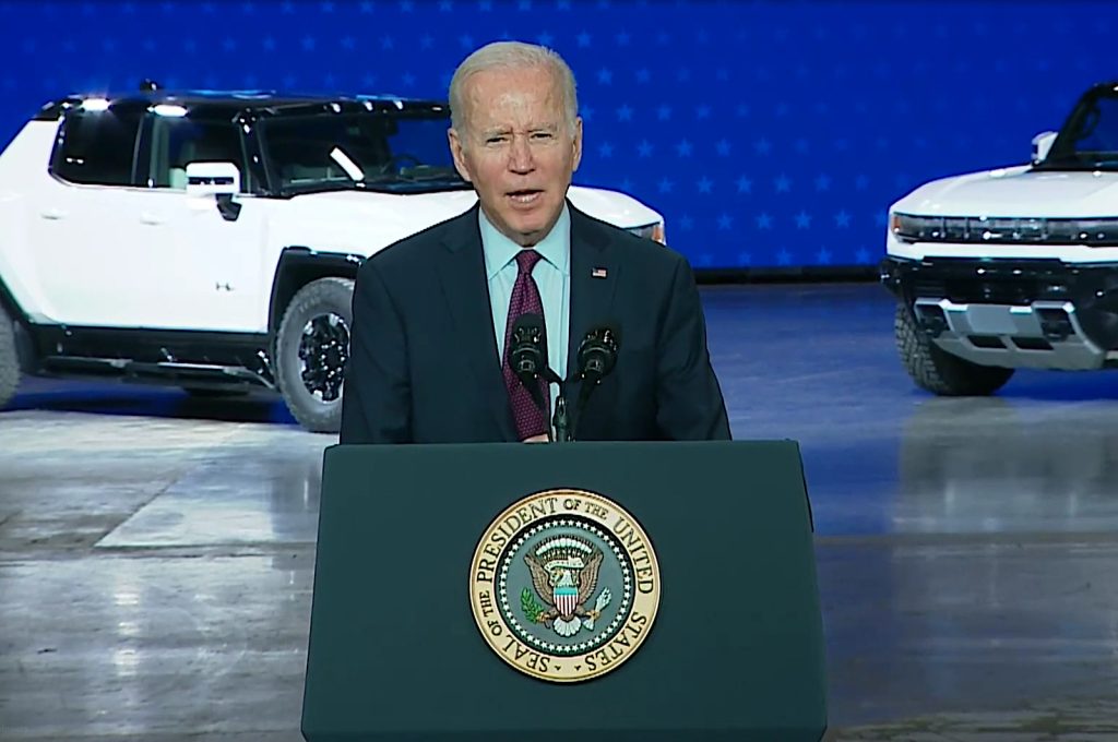 Biden at Factory Zero grand opening Nov 2021