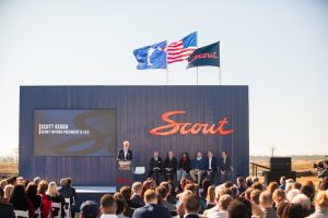 Scout CEO speaks at groundbreaking