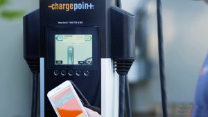 using an EV charger ChargePoint