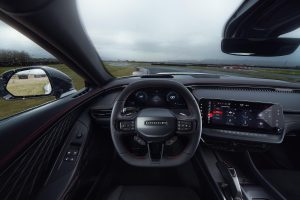 The steering wheel of the Dodge Charger is performance oriented