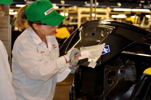 Honda Associate Assembles a Civic Natural Gas Vehicle