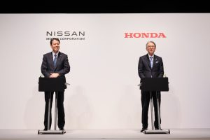 Nissan CEO Uchida and Honda CEO Miebe 2024 REL