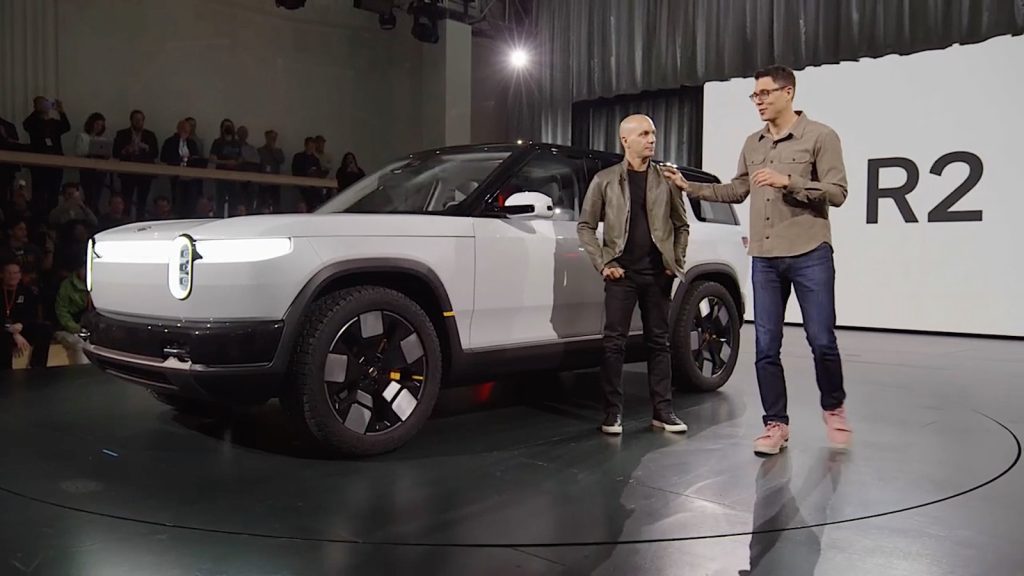 Rivian R2 debut RJ and Greg