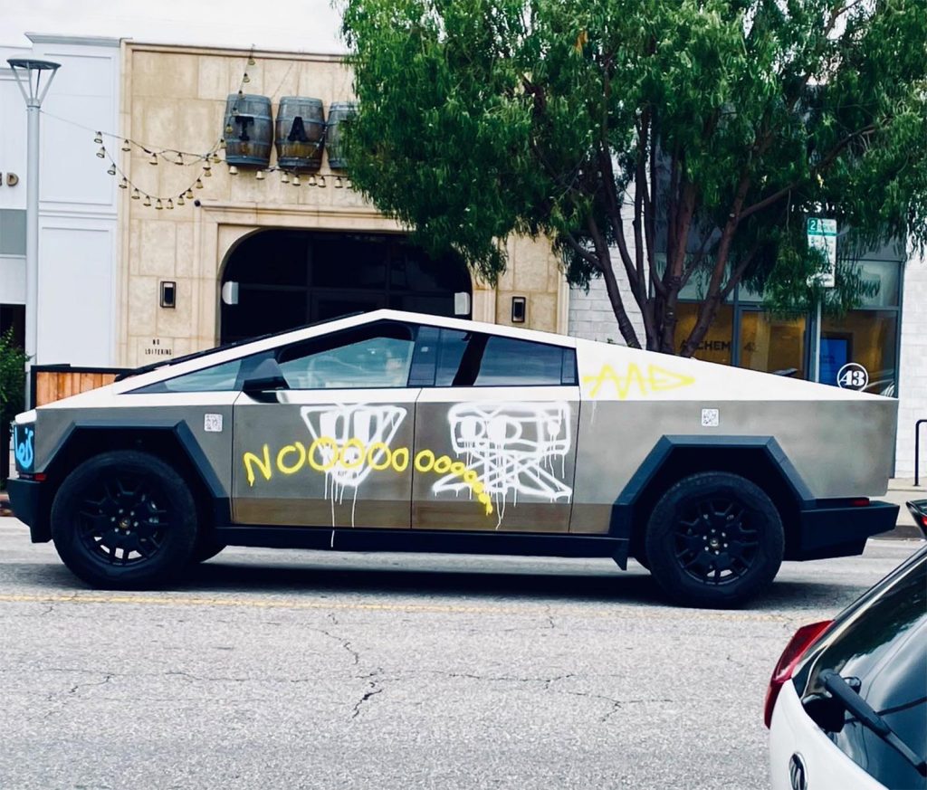 Tesla Cybertruck - with graffiti