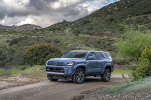 2025 Toyota 4Runner Limited - front 3-4 on trail REL