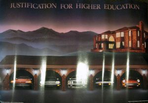 Justification for Higher Education poster 1986