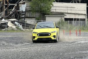 2024 Ford Mustang Mach-E Rally - yellow in slide front