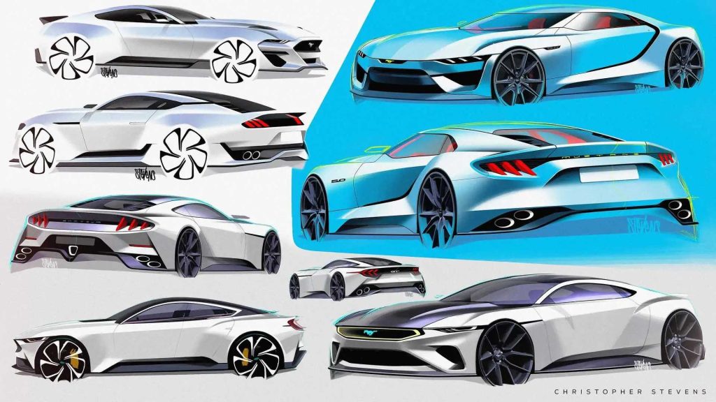 Ford Mustang design sketches