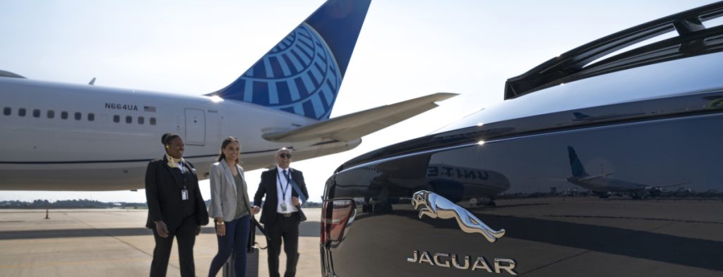 Jaguar I-Pace on airport runway