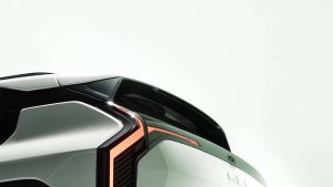 Kia EV3 teaser - rear 3-4 detail