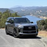 2025 Infiniti QX80 - front 3-4 by lake