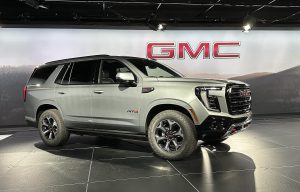 2025 GMC Yukon AT4 - front 3-4 studio