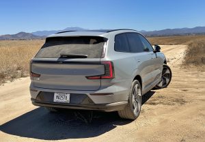 2025 Volvo EX90 - rear 3-4 on dirt trail