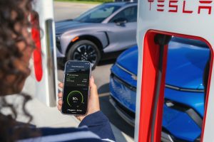 GM owner checking Tesla Supercharger REL