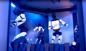 Tesla Optimus robots dancing