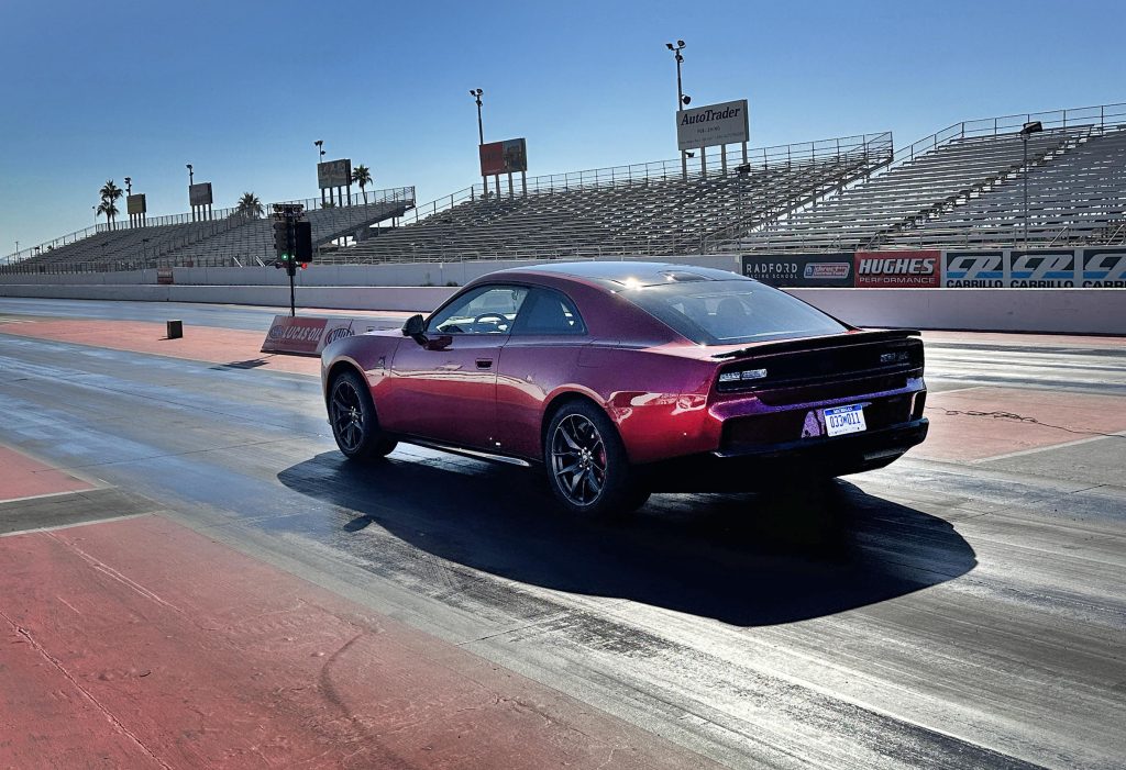 2025 Dodge Charger Daytona ScatPack - Beauty Shot on Drag Strip