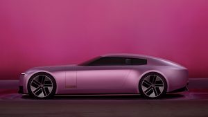 Jaguar Type 00 concept in Miami Pink side REL