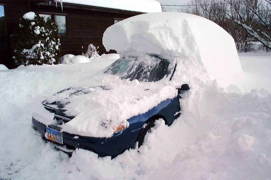 Car Under Snow