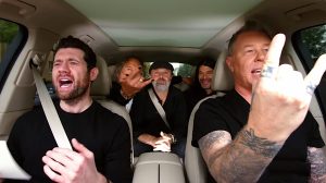 Metallica in a car