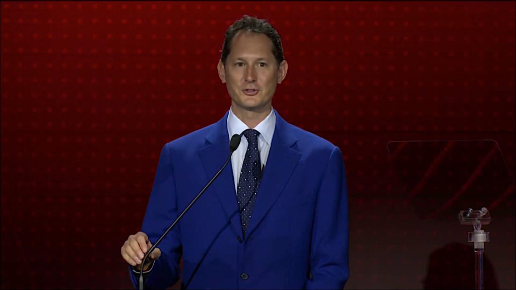 John Elkann at Ferrari Market Day 2022 closeup