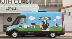 Ben Jerry's Rivian scoop truck side two REL