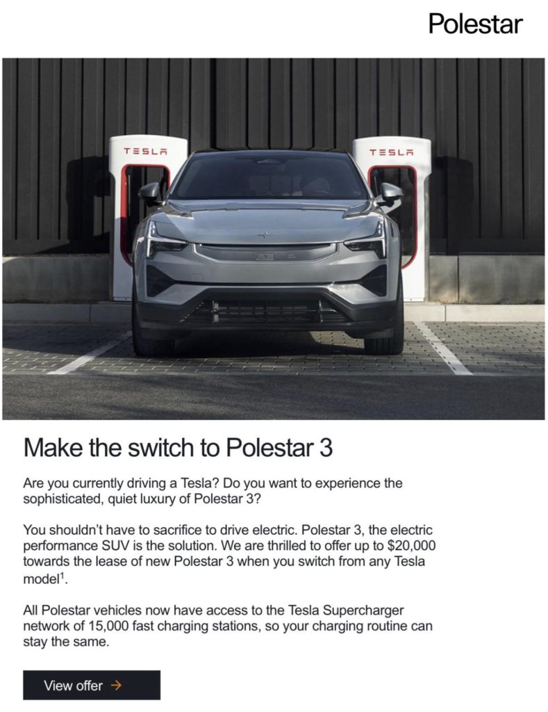 Polestar Tesla Ad