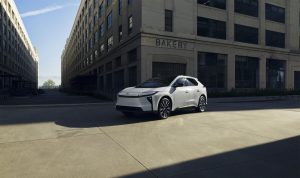 2026 Toyota bZ - front 3-4 driving
