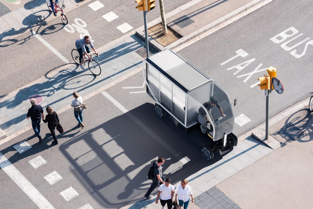 People crossing street Cycling and Walking Traffic sign Smart ci