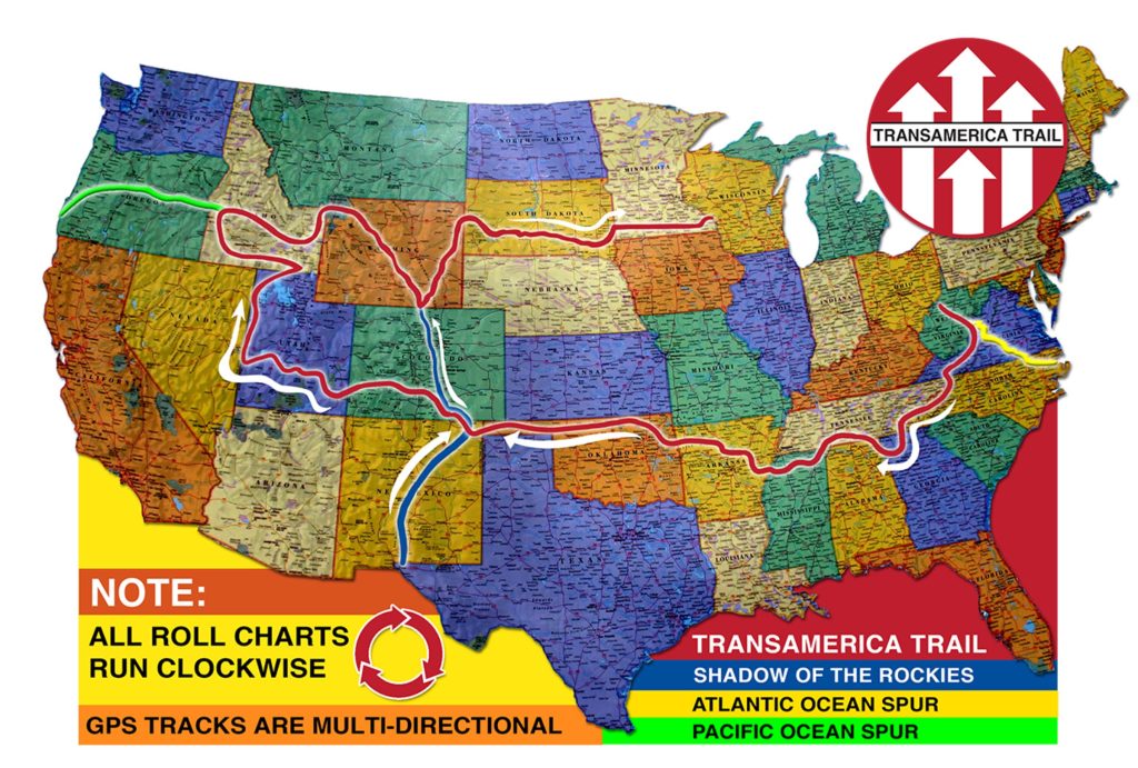 Trans-America Trail Map