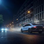 Hyundai Ioniq 6 N - rear 3-4 night street