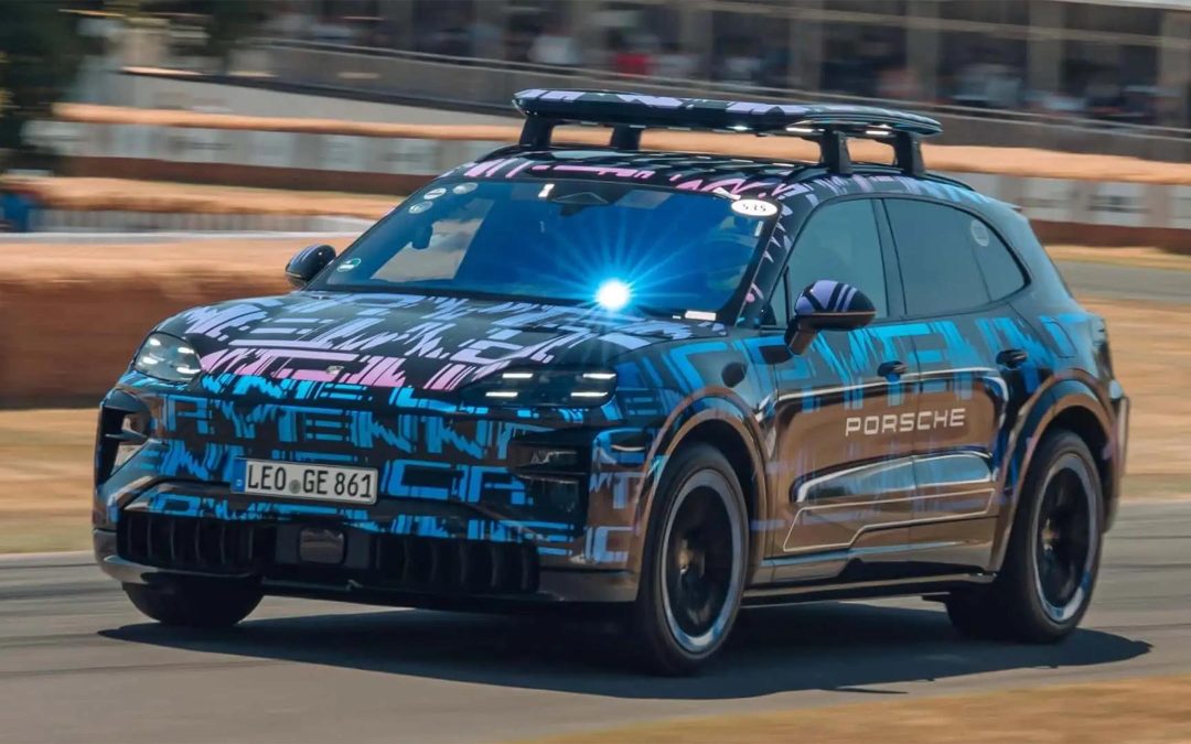 Porsche Cayenne Electric Prototype Charges Up Goodwood Hill
