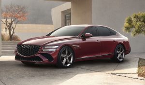2025 Genesis G80 red front