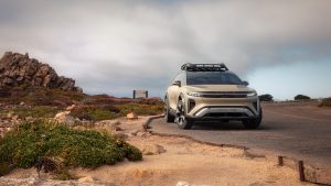 Lucid Gravity X Concept - parked front Pebble Beach