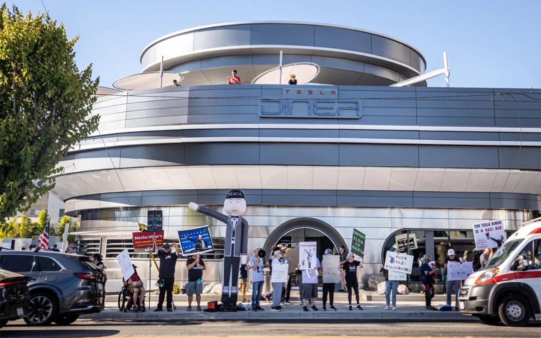 “Tesla Takedown” Targets Musk’s New Tesla Diner in LA