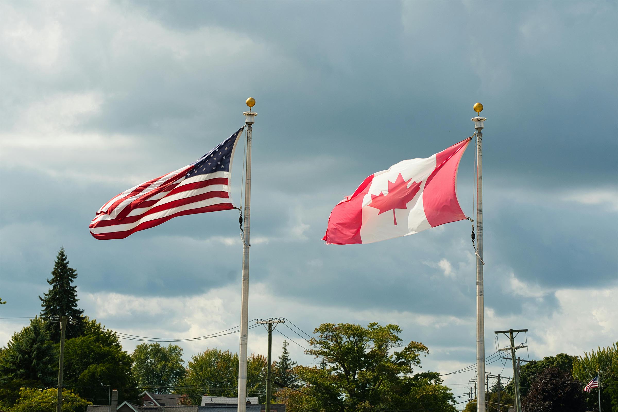 US - Canada Flag